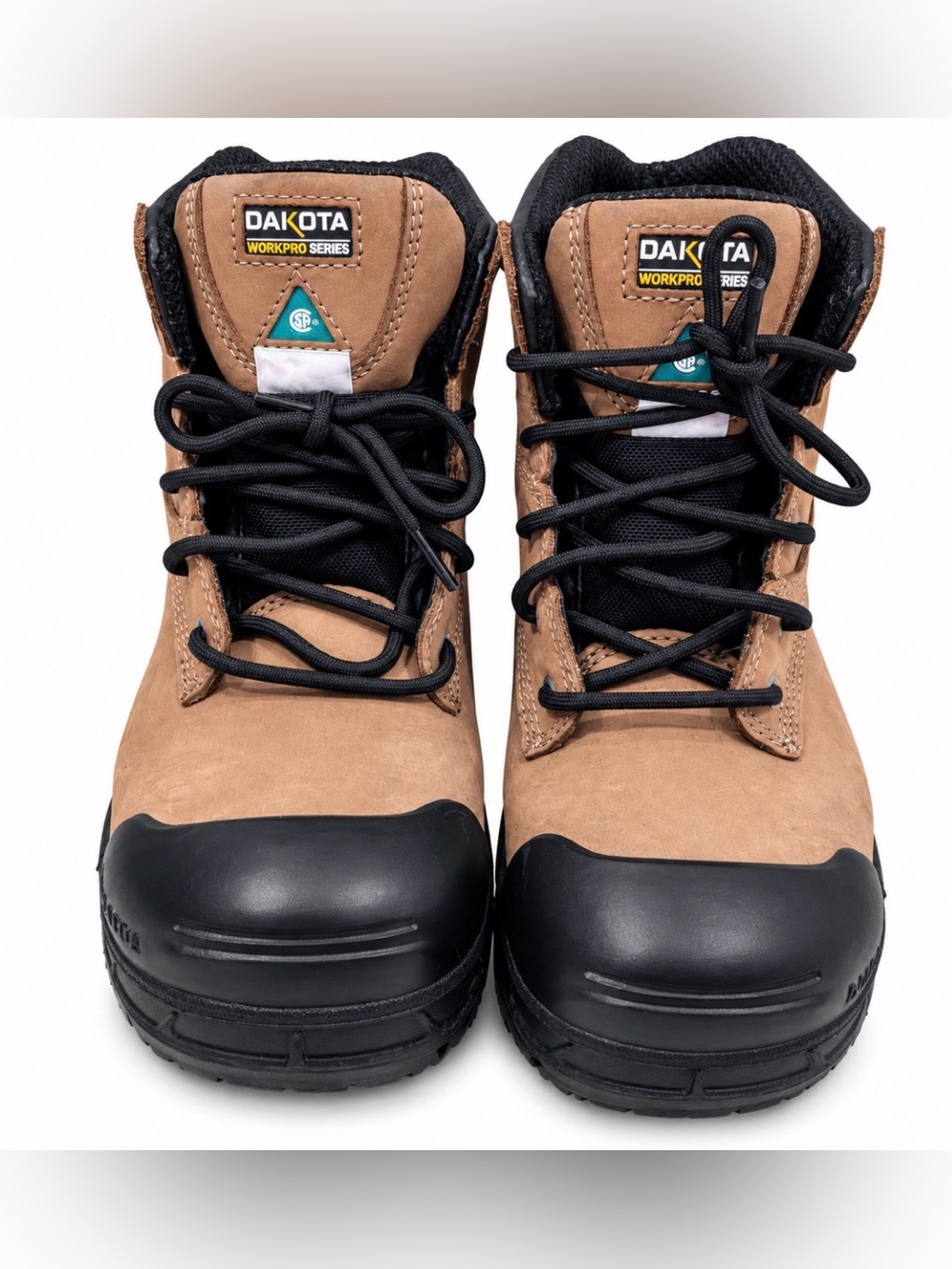 Title: Dakota WorkPro Brown Leather Safety Work Boots – Men’s Size 8.5
